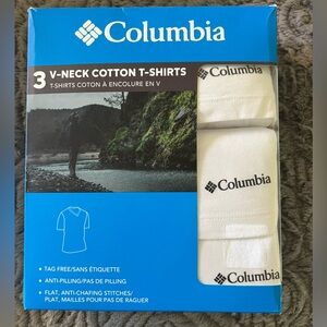 Columbia XL White V-Neck T-Shirts 3-pack